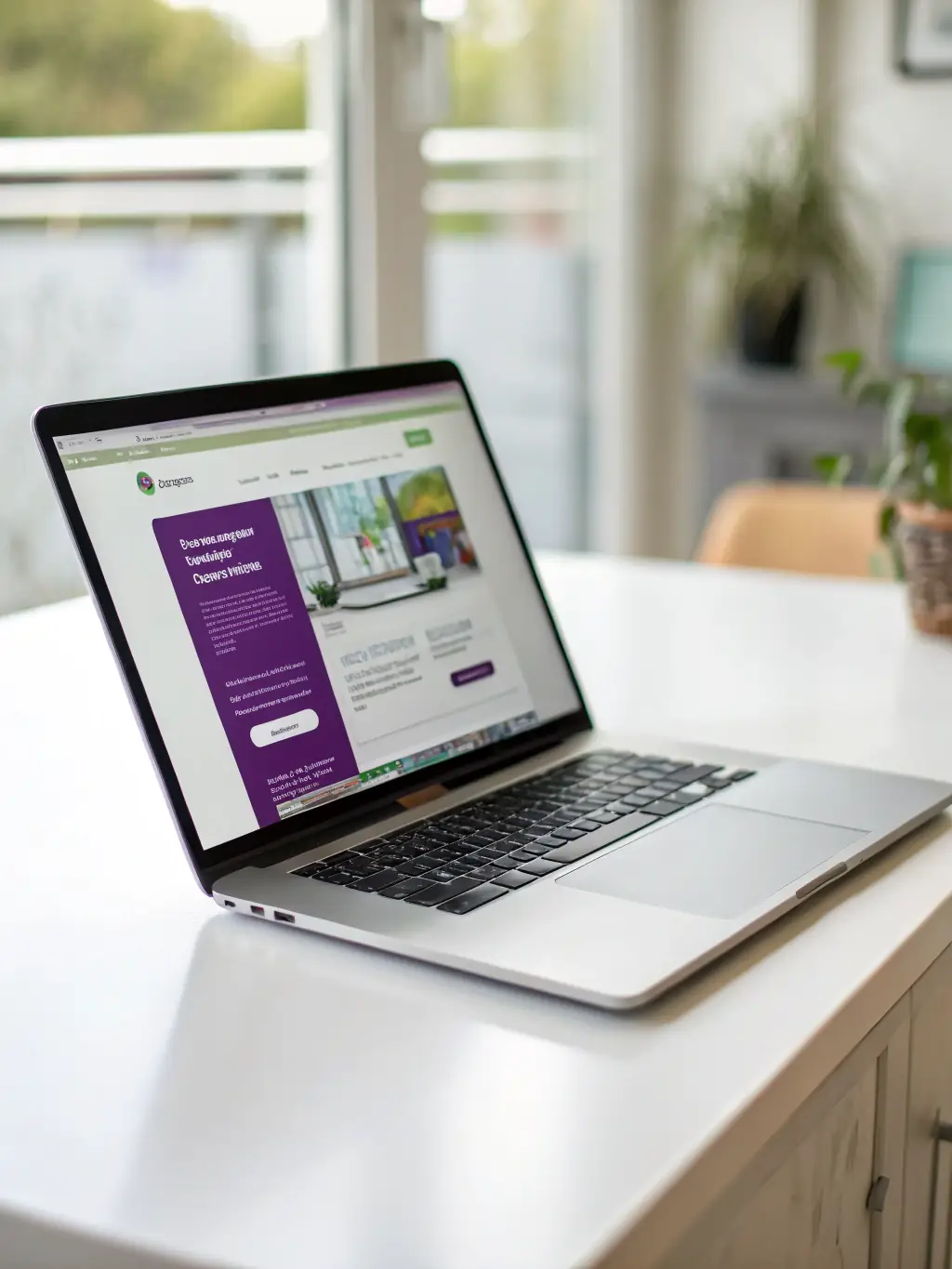 A sleek, modern website design displayed on a laptop, highlighting user-friendliness and brand representation.