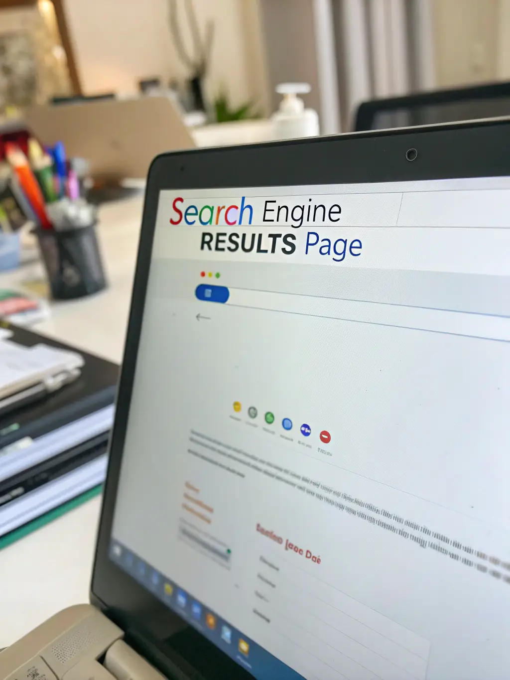 An image representing SEO optimization, showing a website ranking high on a search engine results page, symbolizing increased traffic.