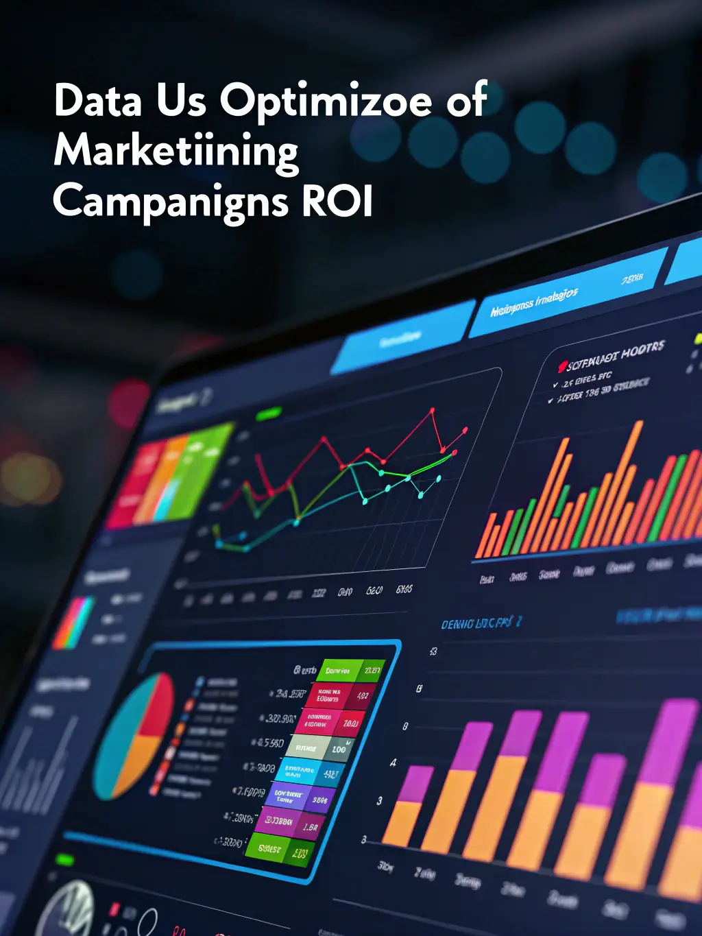 An image representing digital advertising campaigns, showing a dashboard with campaign metrics and analytics, symbolizing targeted reach.